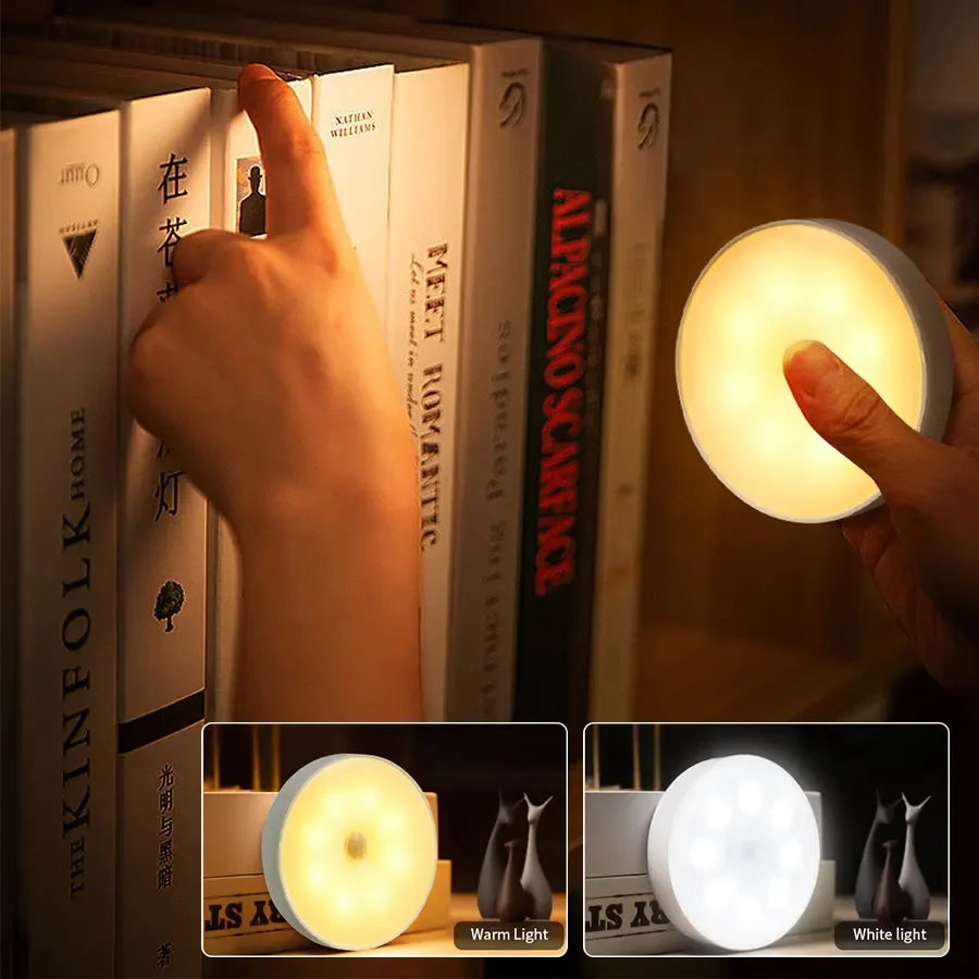 Rechargeable RGB Night Lamp Motion Sensor LED Night Light For Kitchen Closet Staircase Wardrobe Backlight Wireless Cabinet Light HIP