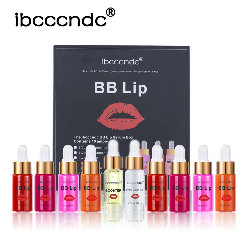 Korea Glow BB Lips Ampoule Serum Starter Set Semi-Permanent BB Lip Gloss Tinted Pigment Lasting Moisturizing For Lip Care HIP bb lips set