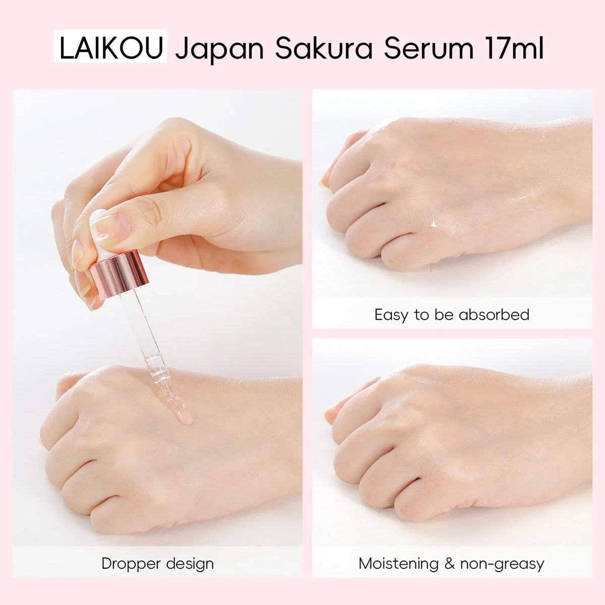 LAIKOU Sakura Face Serum 17ml – Brighten, Hydrate & Minimize Pores Face Serum HIP