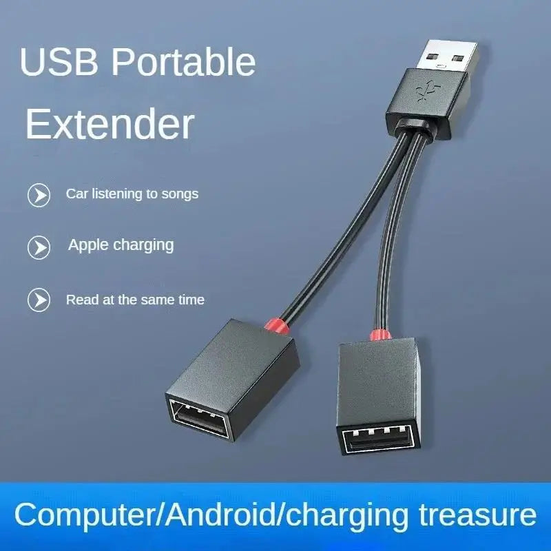 1-to-2 USB Splitter Hub – Compact Charging Adapter USB Splitter Hub HIP