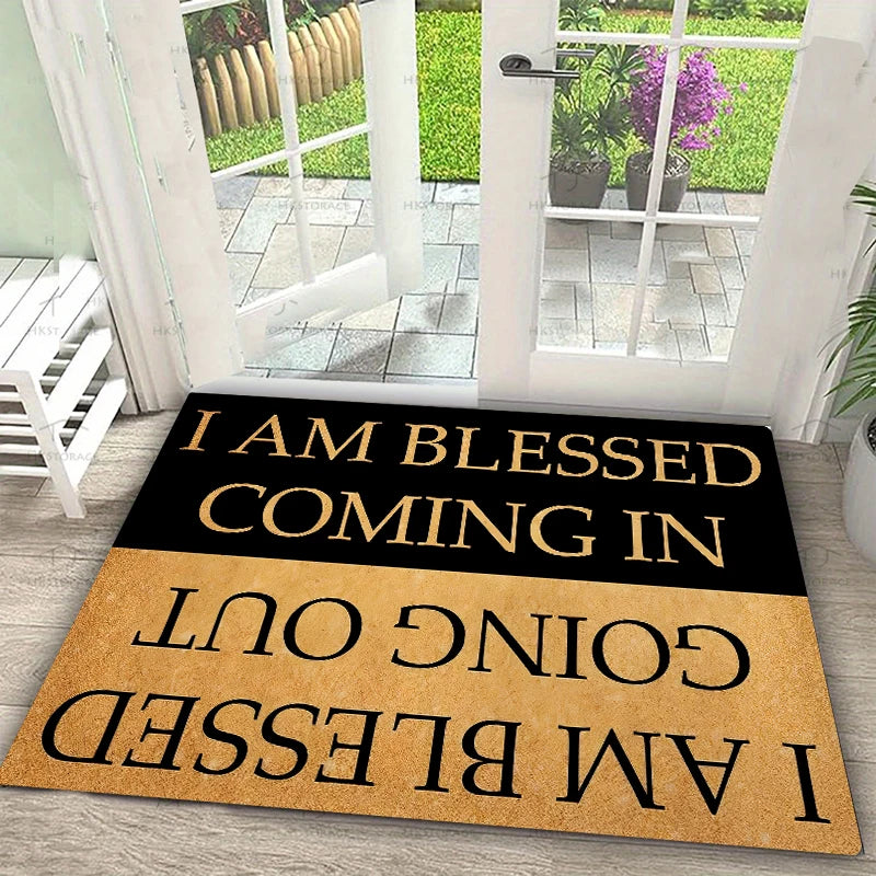 Funny "I Am Blessed" Welcome Doormat – Indoor & Outdoor Welcome Doormat HIP 3 40x60cm-Felt