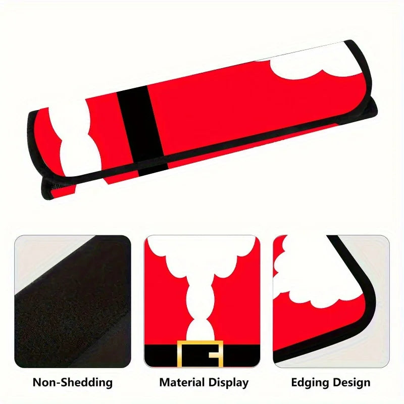 2-Pack Santa Claus Car Seat Belt Covers – Universal Fit Seat Belt Cover HIP