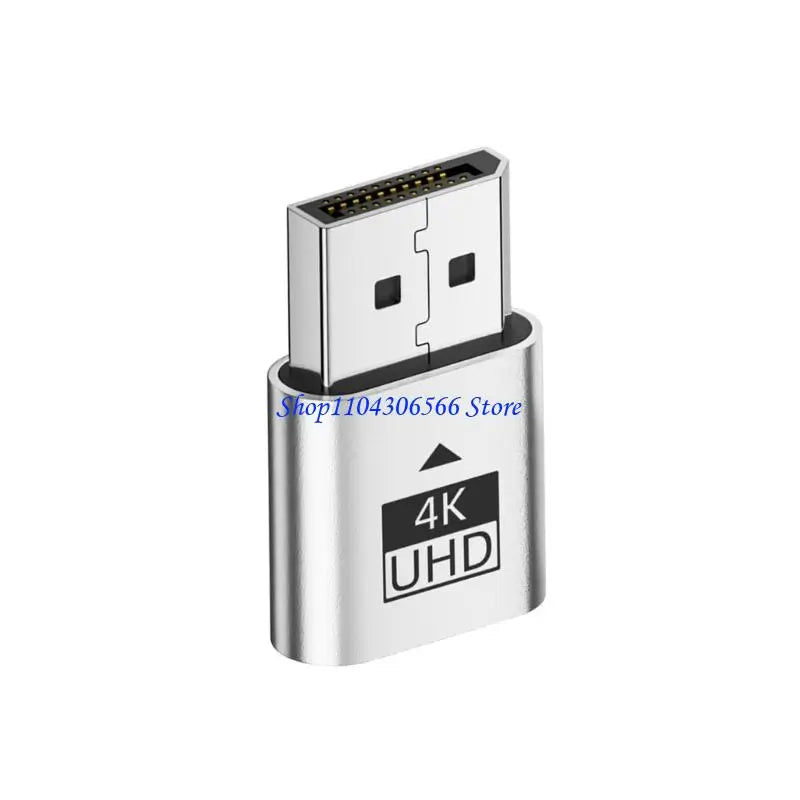 4K Virtual Display Emulator – DP & Mini DP Plug & Play Display Emulator Adapter HIP