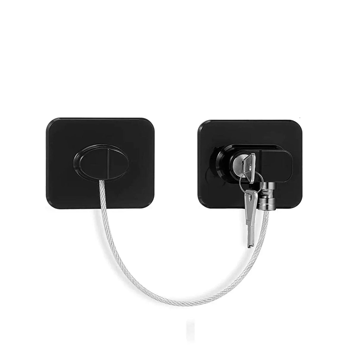 Child Safety Cable Lock for Cabinets, Fridge & Windows Child Safety Lock HIP C80-black