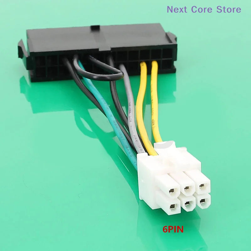 24-Pin Female to 6-Pin Male Power Adapter Cable – 10cm PC Power Adapter Cable HIP