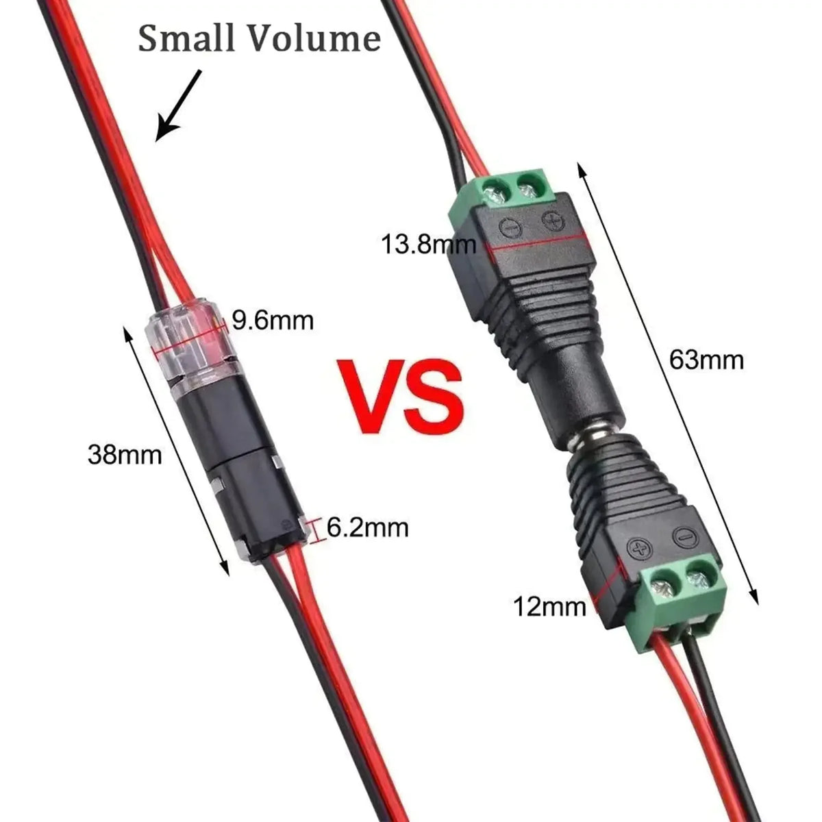 Waterproof 2-Pin Wire Connector – Snap Terminal 20/30 Pack Wire Connector Terminal HIP