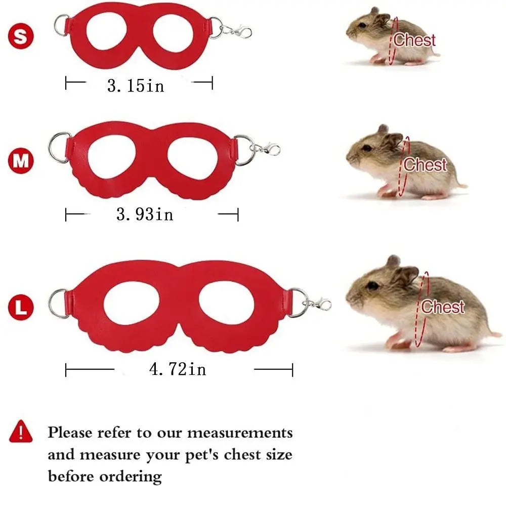 3-Pack PU Leather Small Pet Harness – Hamster & Sugar Glider Small Pet Harness HIP