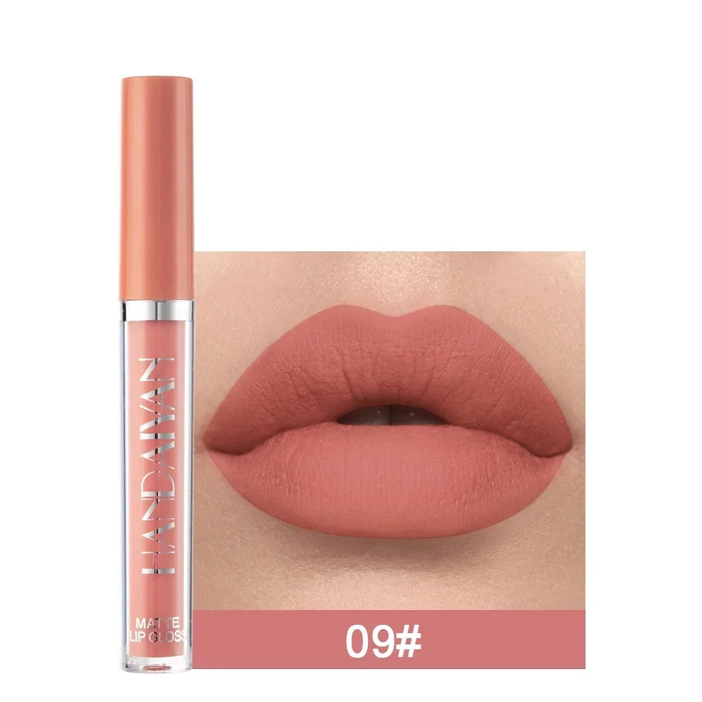 HANDAIYAN Gift 6PC/Set Matte Velvet Lip Gloss Waterproof Long-lasting Liquid Lipstick Cosmetic Beauty Keep 24 Hours Makeup HIP 09