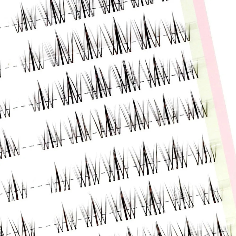 Large Capacity Segmented Lashes Transparent Black Band Sunflower False Eyelashes Natural Soft Fairy Style for Effortless Volume HIP
