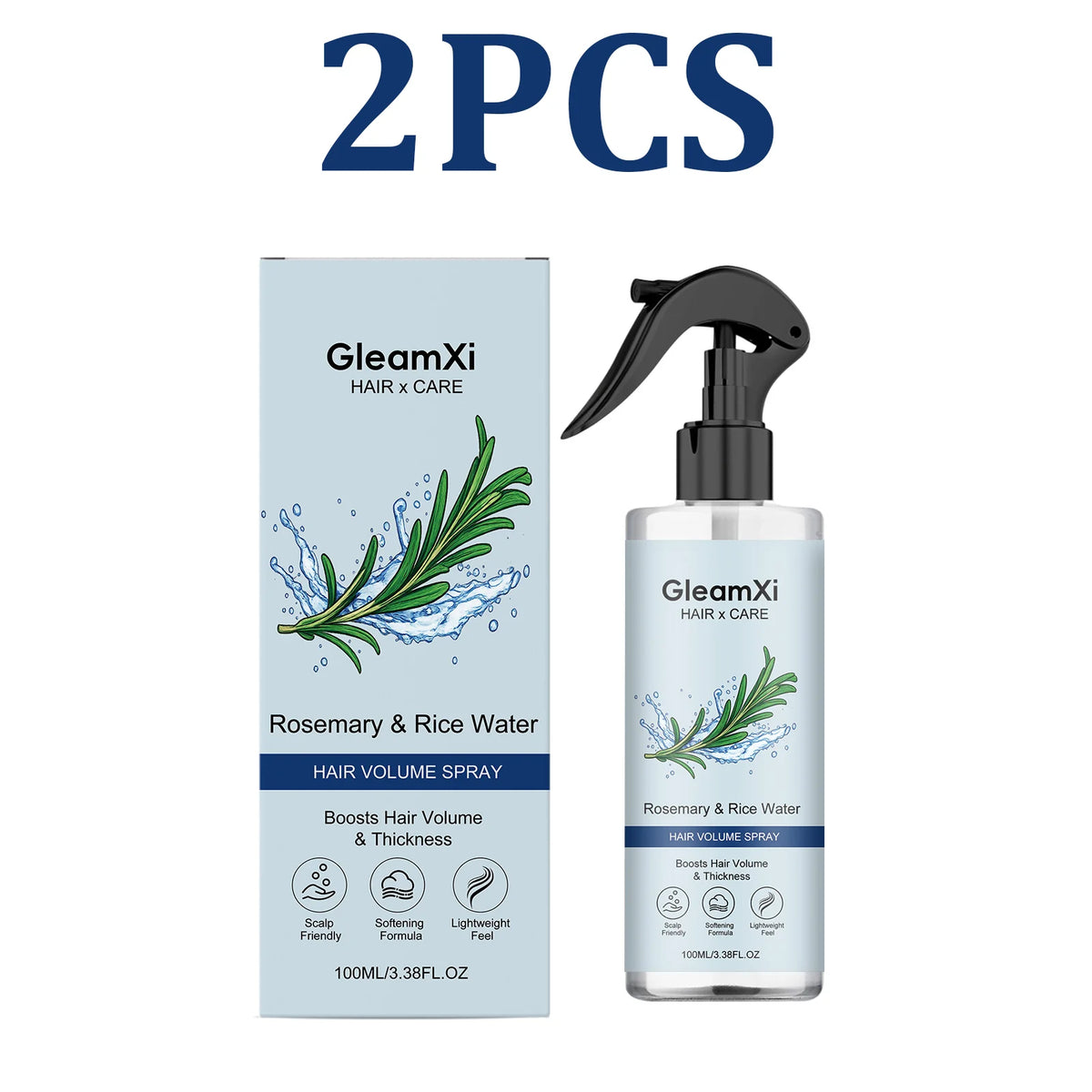 Rosemary Leave-In Conditioner Spray – Volume & Detangling Leave-In Conditioner Spray HIP 2PCS