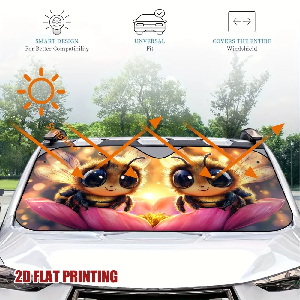 Bee Blossom Car Sun Visor – UV & Heat Blocking Shield Car Sun Visor HIP