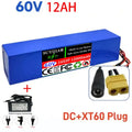 60V 12Ah 16S3P Lithium Battery Pack for E-Bike & Scooter Lithium Battery Pack HIP DC-XT60-charger