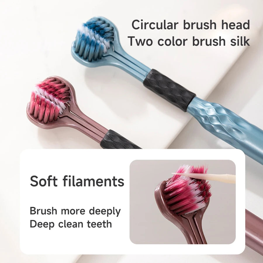 RUZOFO 3D U-Shaped Toothbrush 4-Pack – Soft Bristles U-Shaped Toothbrush HIP