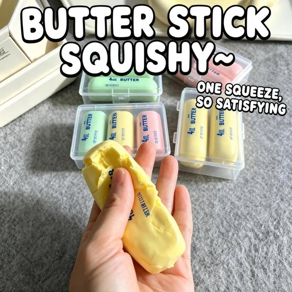 Butter Stick Crispy Squeeze Toy – Crunchy Sensory Fidget Ball Sensory Fidget Toy HIP