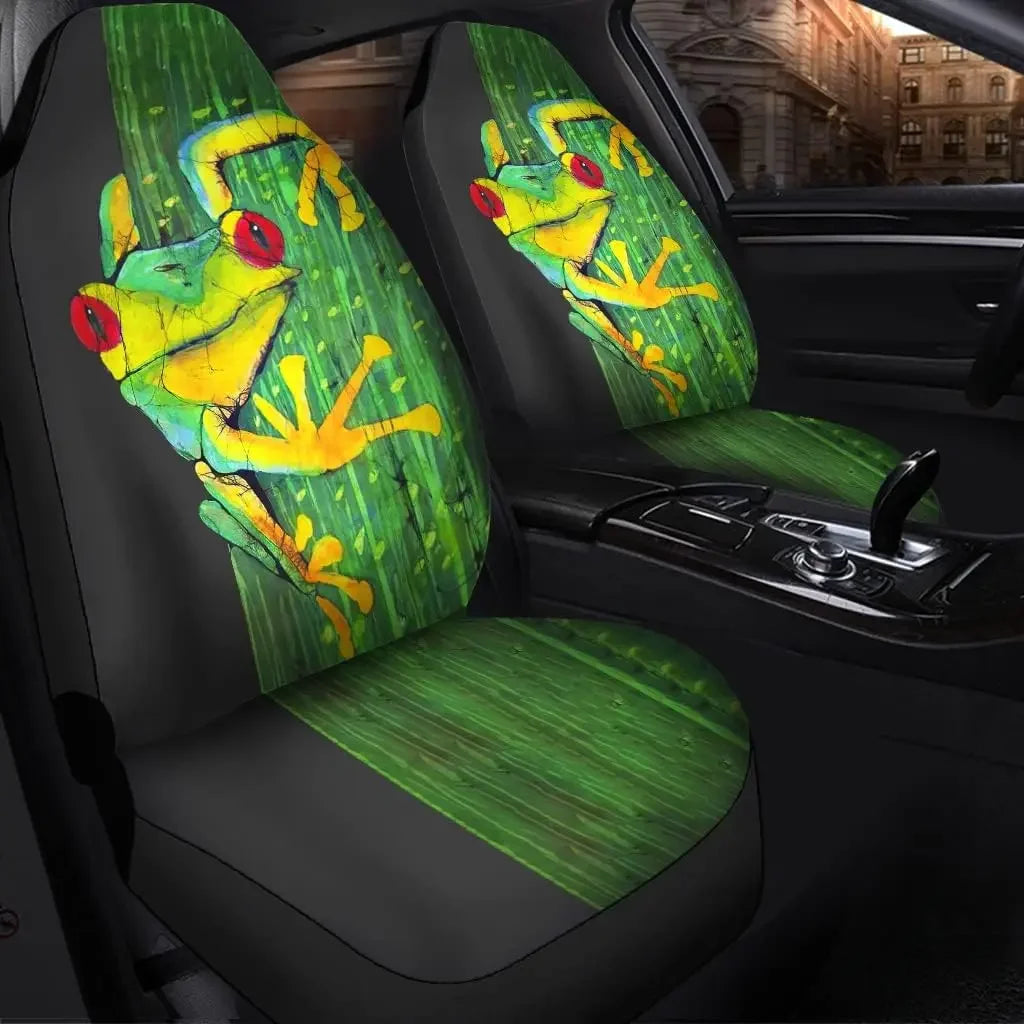 Tree Frog Car Seat Covers Set of 2 – Universal Front Fit Car Seat Covers HIP