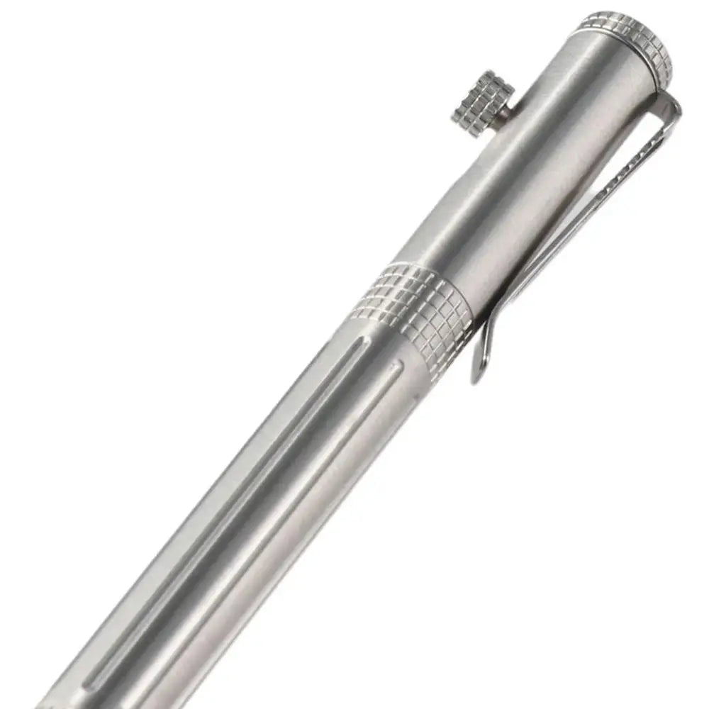 Stainless Steel Bolt Action Pen – Silver & Black Ink | HIP Bolt Action Pen HIP