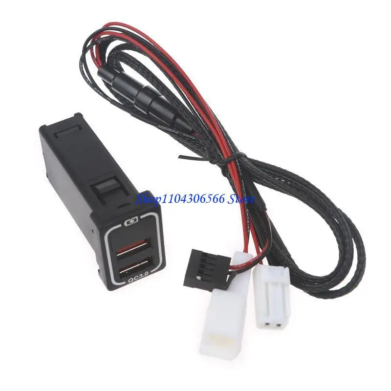 Dual USB Car Charger with LED Voltmeter – 18W Fast Charge Dual USB Car Charger HIP