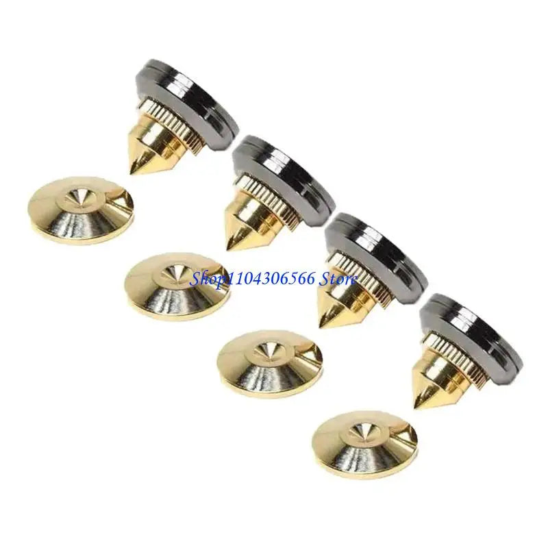 Metal Speaker Spike Feet 4-Pack – Vibration Isolators Speaker Spike Feet HIP gold CN