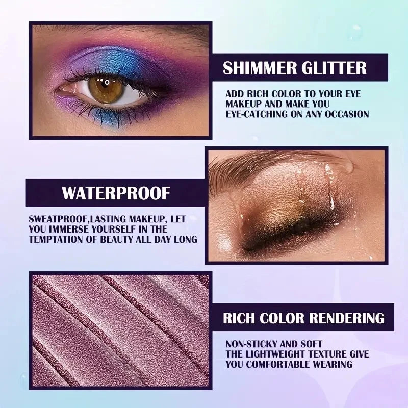 MCD 13-Shade Waterproof Liquid Glitter Eyeshadow Set Liquid Eyeshadow Set HIP