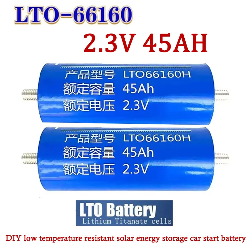Yinlong 66160 LTO Lithium Titanate Battery 2.3V 40Ah/45Ah LTO Battery Cell HIP