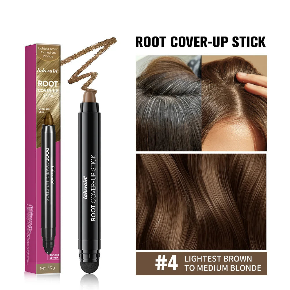 Hair Line Stick Pen Waterproof Hair Dye Pen & Brush Instantly Cover Grey White Hair Natural Hair Filling Hairline Shadow Makeup HIP 4LIGHTEST BROWN