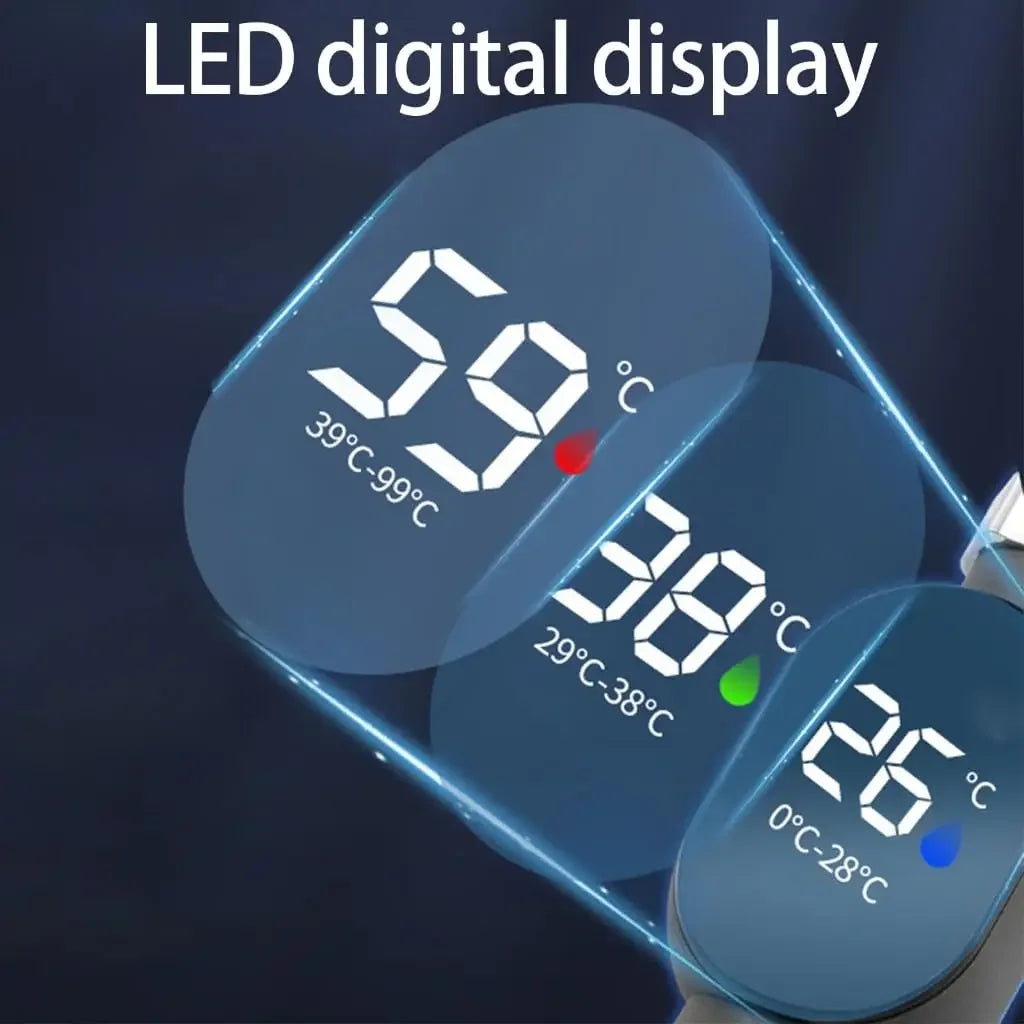 Digital Shower Thermometer LED Display – Water Temp 0–99°C Shower Thermometer HIP