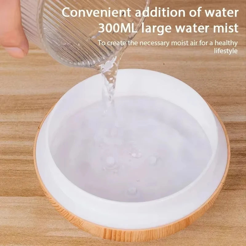 Wood Grain Mini USB Humidifier & Aroma Diffuser 300ml Ultrasonic Humidifier Diffuser HIP