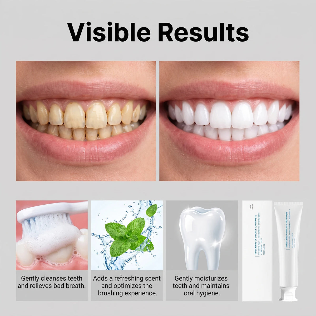 Fresh Mint Toothpaste – Daily Oral Cleaning & Breath Care 120g Mint Toothpaste HIP