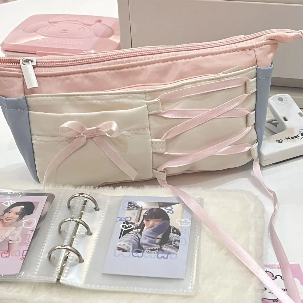 Pink Ballet Bow Pencil Case – Large Capacity Pen Bag Pencil Case HIP