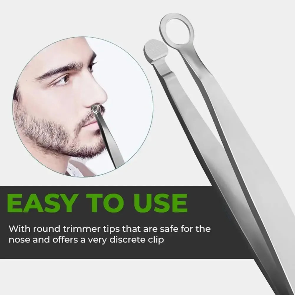 Round Tip Stainless Steel Nose & Ear Hair Trimmer Tweezers Nose Hair Tweezers HIP