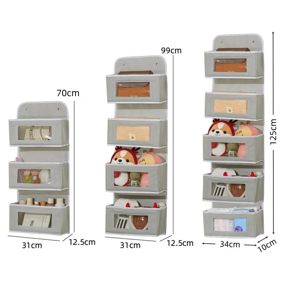 3/4/5-Tier Over-Door Organizer – Clear PVC Hanging Storage Door Storage Organizer HIP