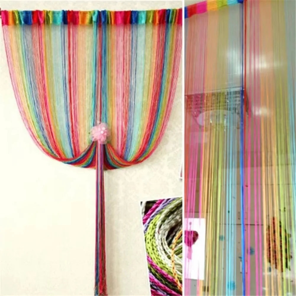Colorful String Tassel Door Curtain Panel 200x100cm Decorative Door Curtain HIP