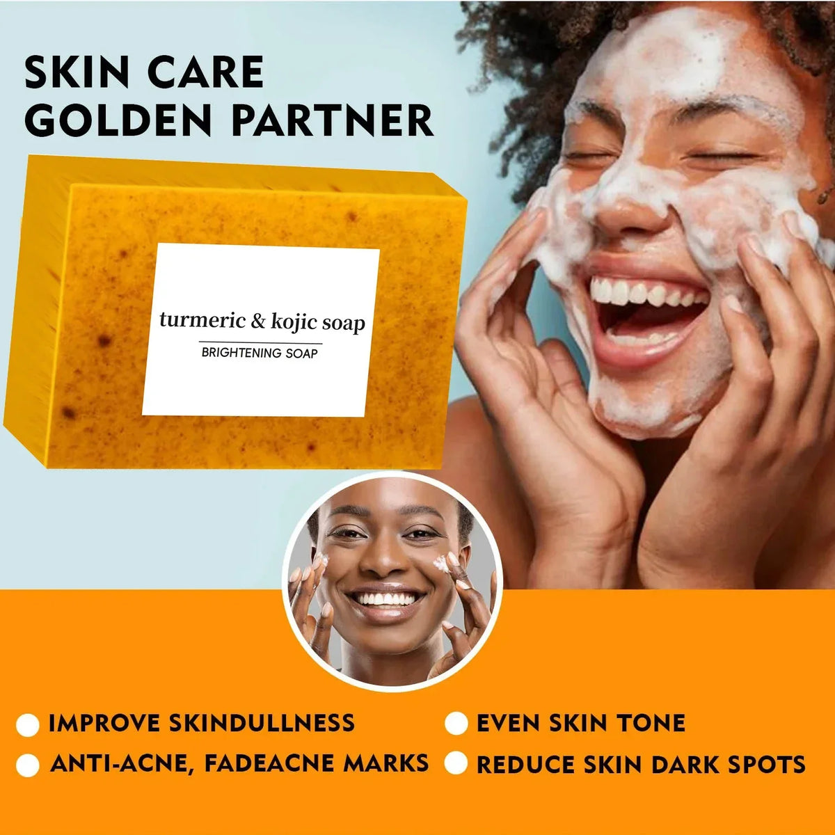 Turmeric Kojic Acid Glow Soap – Brighten & Even Skin Tone Brightening Soap Bar HIP Default Title