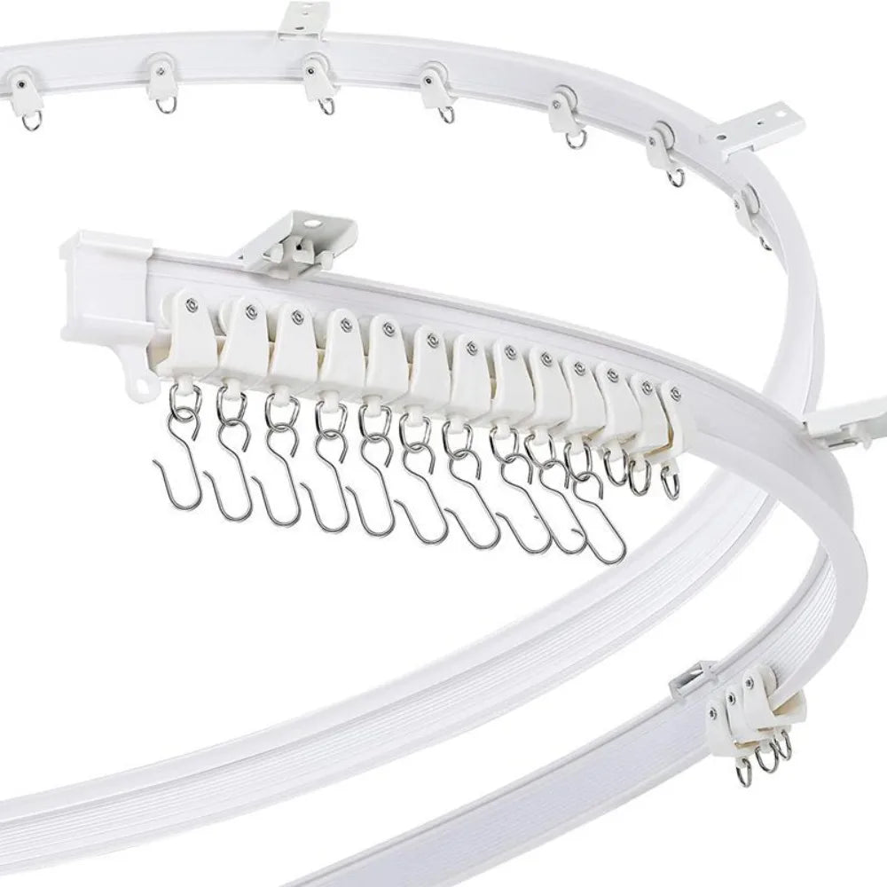 Bendable Curtain Track White – Nano Silent Plastic Rail System Curtain Track Rail HIP