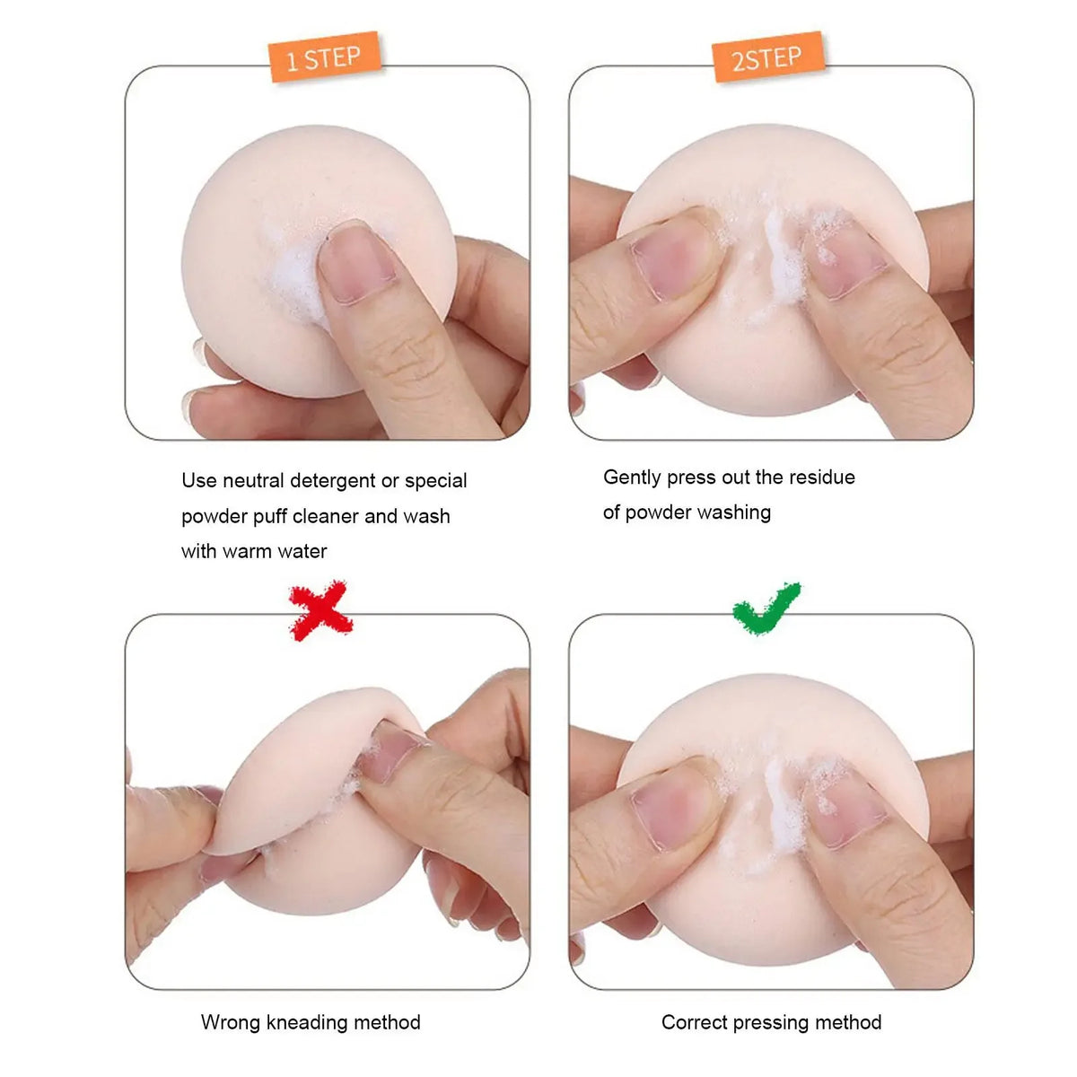 Soft Cosmetic Sponge Puff Set – Dry & Wet Foundation Blender Cosmetic Sponge Puff HIP