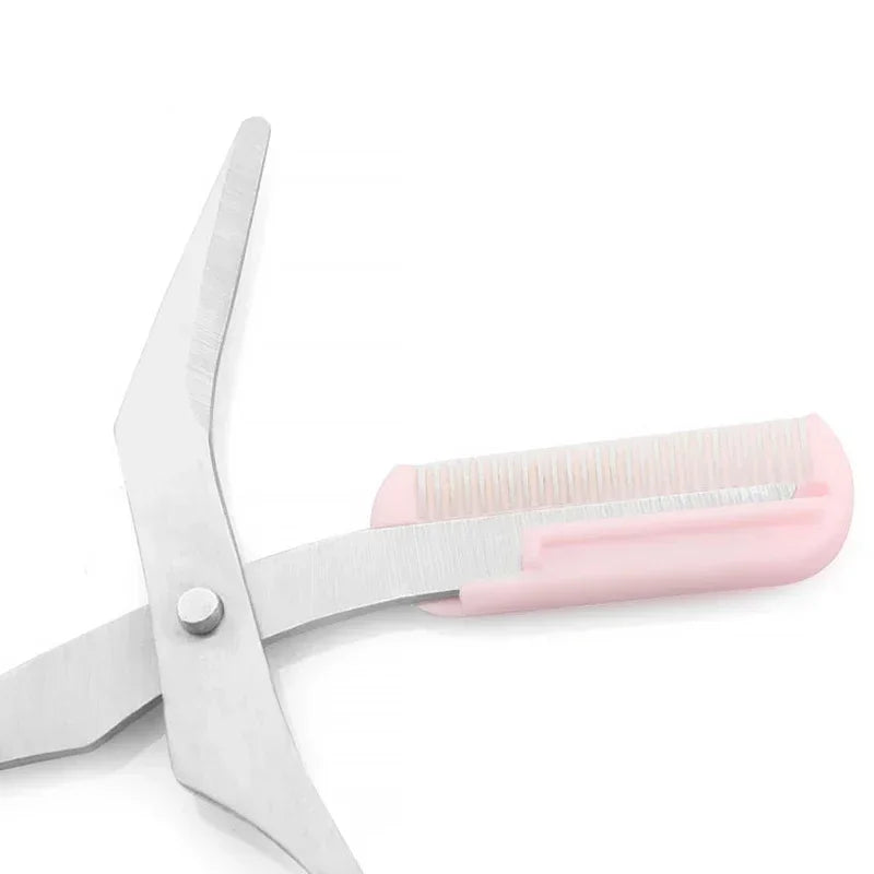 1pcs Eyebrow Trimmer Scissors Comb Eyelash Hair Scissors Clips Shaping Eyebrow Razor Grooming wenkbrauw trimmer 5 Color HIP