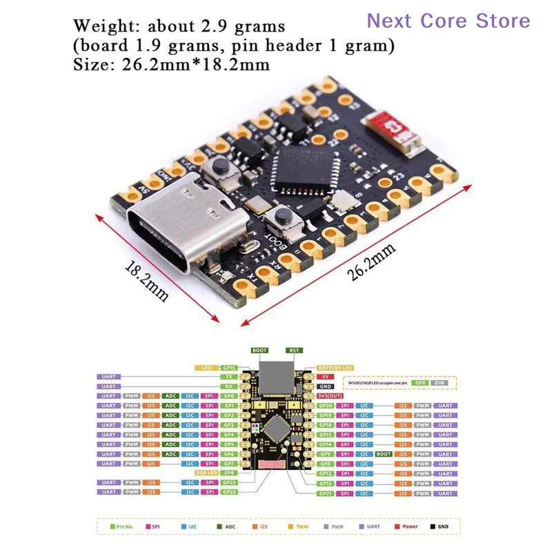 Mini ESP32-C6 Development Board – Microcontroller Core Board Microcontroller Dev Board HIP