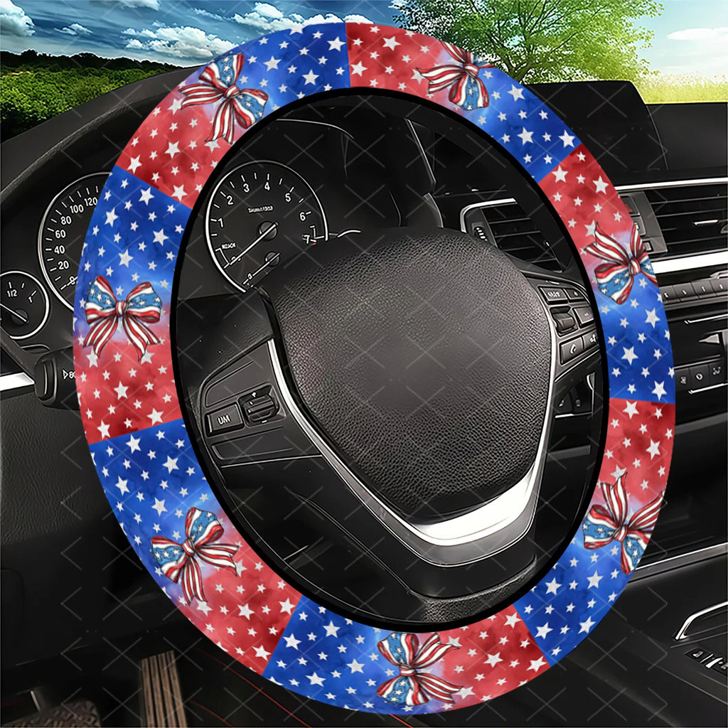 Patriotic American Flag Steering Wheel Cover – Anti-Slip Steering Wheel Cover HIP