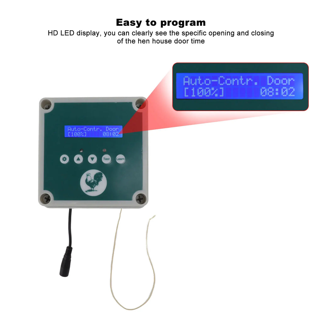 Automatic Chicken Coop Door Controller 100 To 240V Programmable Timer Electric Chicken Door Actuator Motor Set for Farm HIP