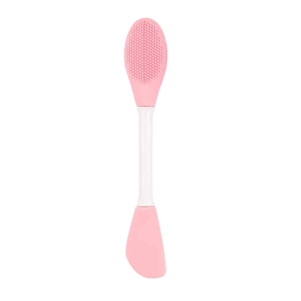2-in-1 Silicone Face Mask Brush – Double-Head Applicator Face Mask Brush HIP C716-pink 1pcs