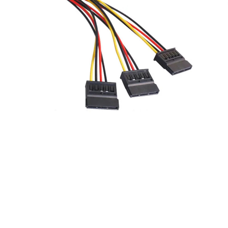 IDE to SATA Power Splitter 1 to 3 Big 4-Pin Adapter Cable PC Power Cable Adapter HIP