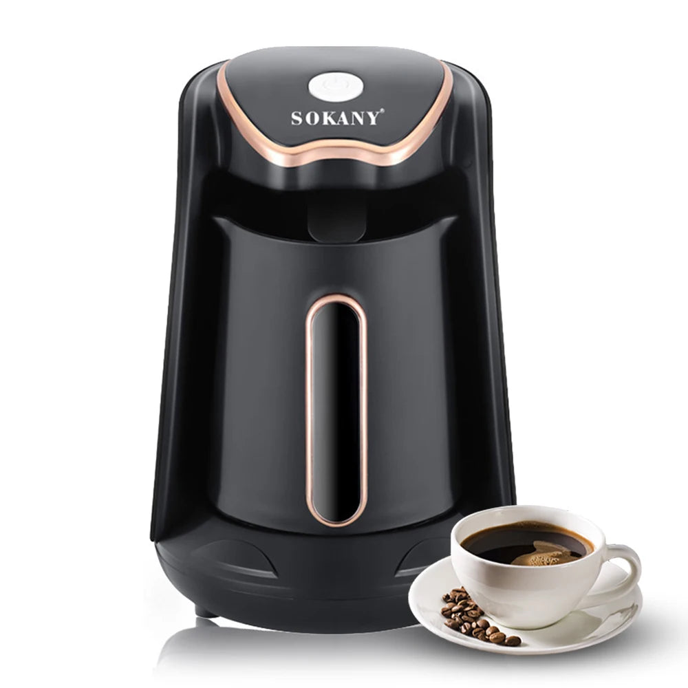 Electric Turkish Coffee Maker Machine with 250ml/1 Cup Coffee Pot Single Serve Espresso Maker 600W Heating Coffee Pot HIP UK Plug