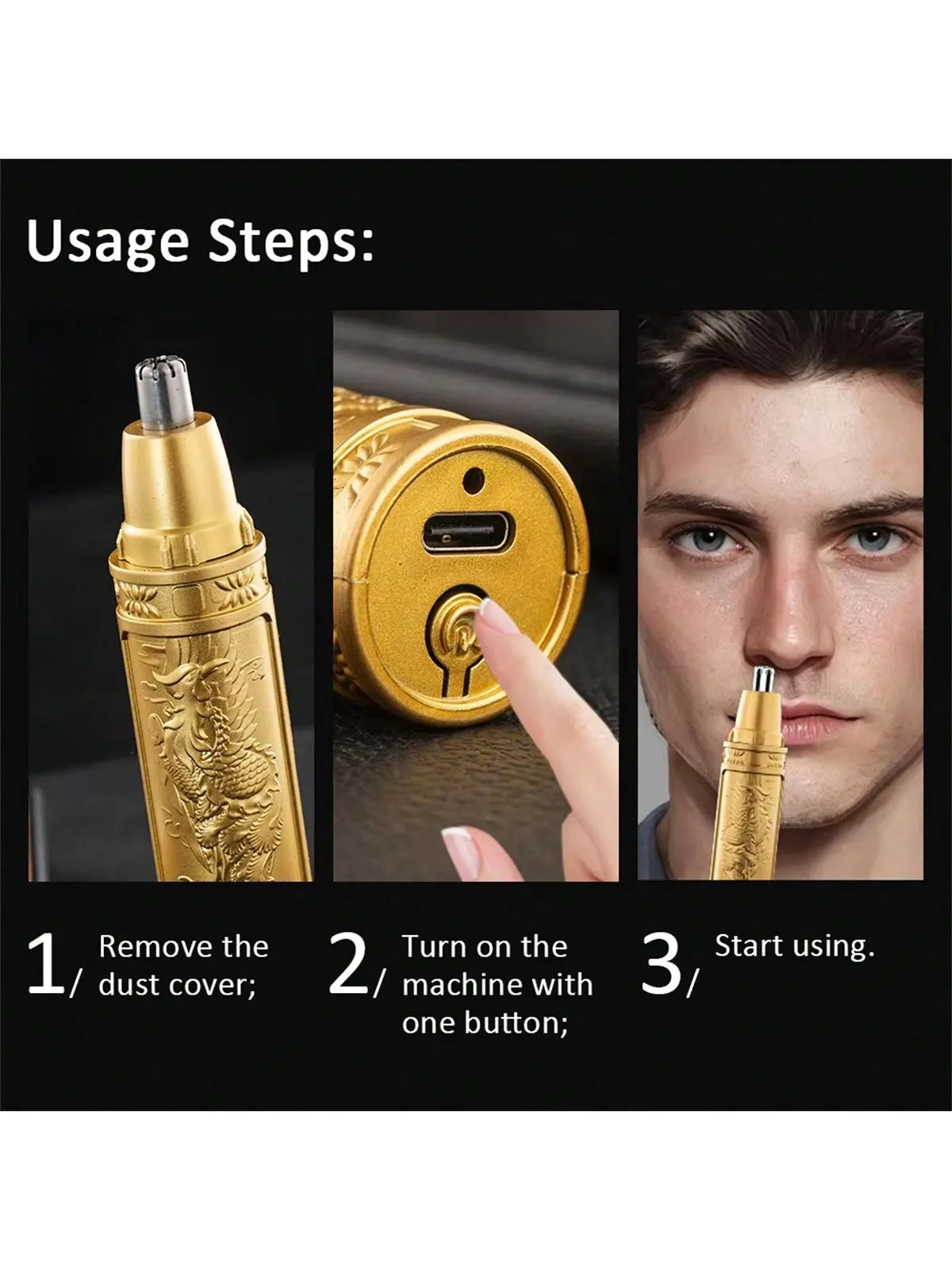 360° Dual-Blade Ear & Nose Hair Trimmer for Men | HIP Nose & Ear Trimmer HIP