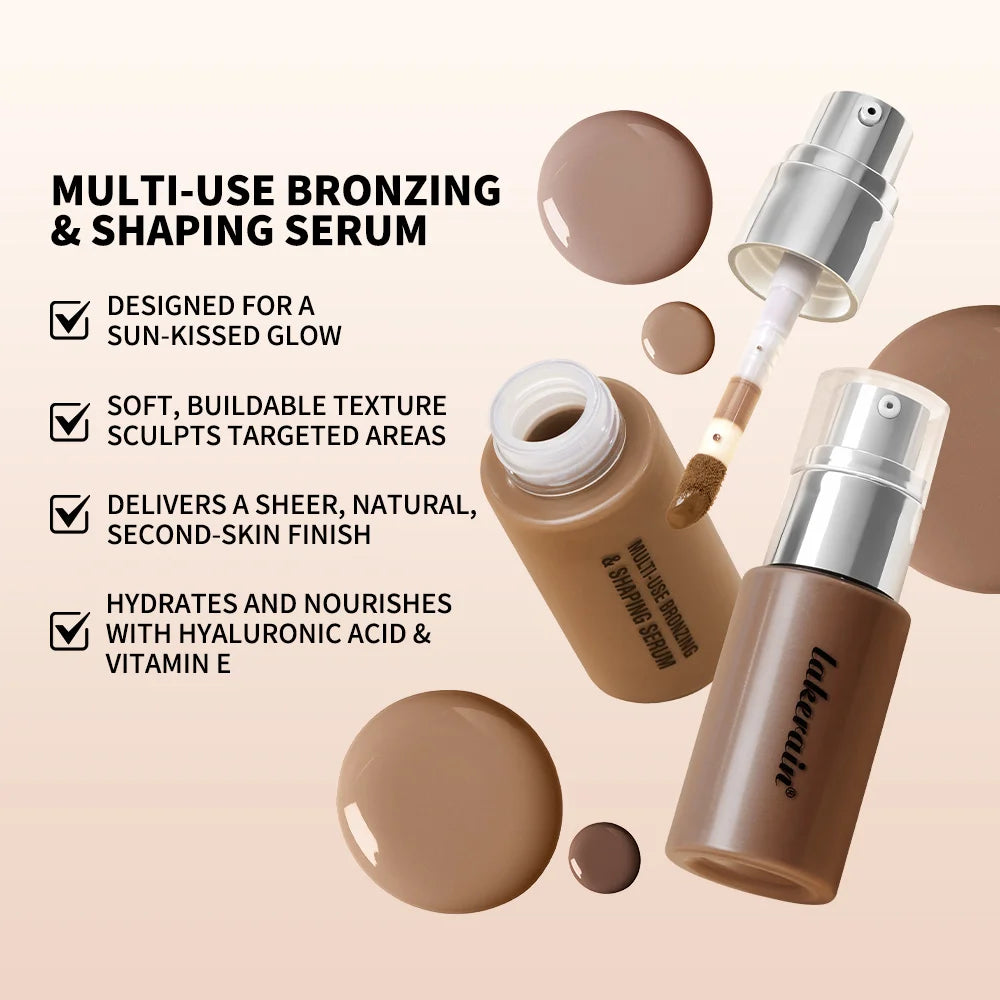 Long Lasting Foundation Serum With Bronzing Shaping Moisturizes Nourishes Skin Brighten Facial Contouring Concealer Cosmetics HIP