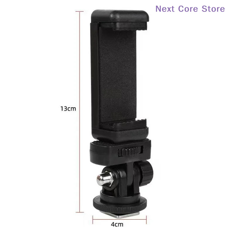 Hot Shoe Phone Clip Bracket – 1/4" Screw Tripod Mount Phone Tripod Bracket HIP