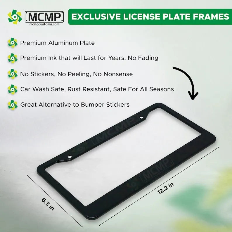 Funny Gaming Banana Aluminum License Plate Frame 12x6" License Plate Frame HIP