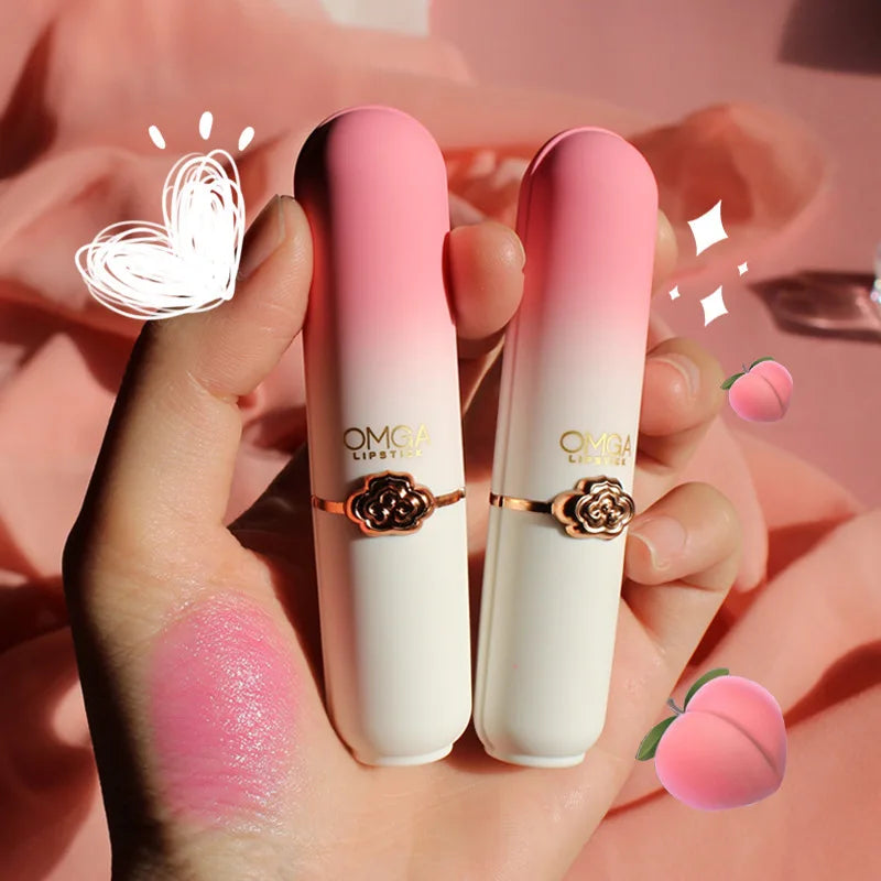 Peach Color Lip Balm Crystal Temperature Change Lipstick Girl Moisturizing LongLasting Lip Gloss Makeup Lip Care Repair Cosmetic HIP