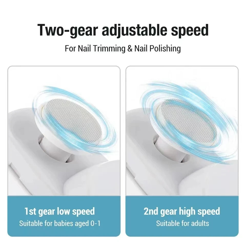 Electric Nail Clipper & Grinder 2-in-1 Portable Manicure Tool Electric Nail Grinder HIP