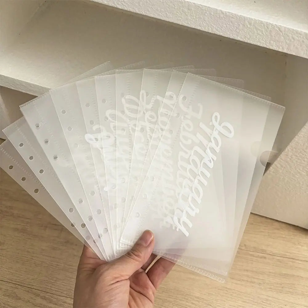 12-Month Cash Storage Binder A6 Transparent PP Loose-Leaf Cash Envelope Binder HIP