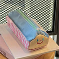House Shape Embroidery Pencil Case – Large Capacity Pen Bag Pencil Case HIP Blue